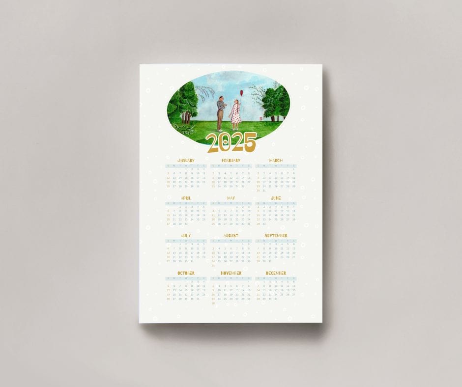 Kannika Art Calendar 2025 Yearly Calendar | Art Print