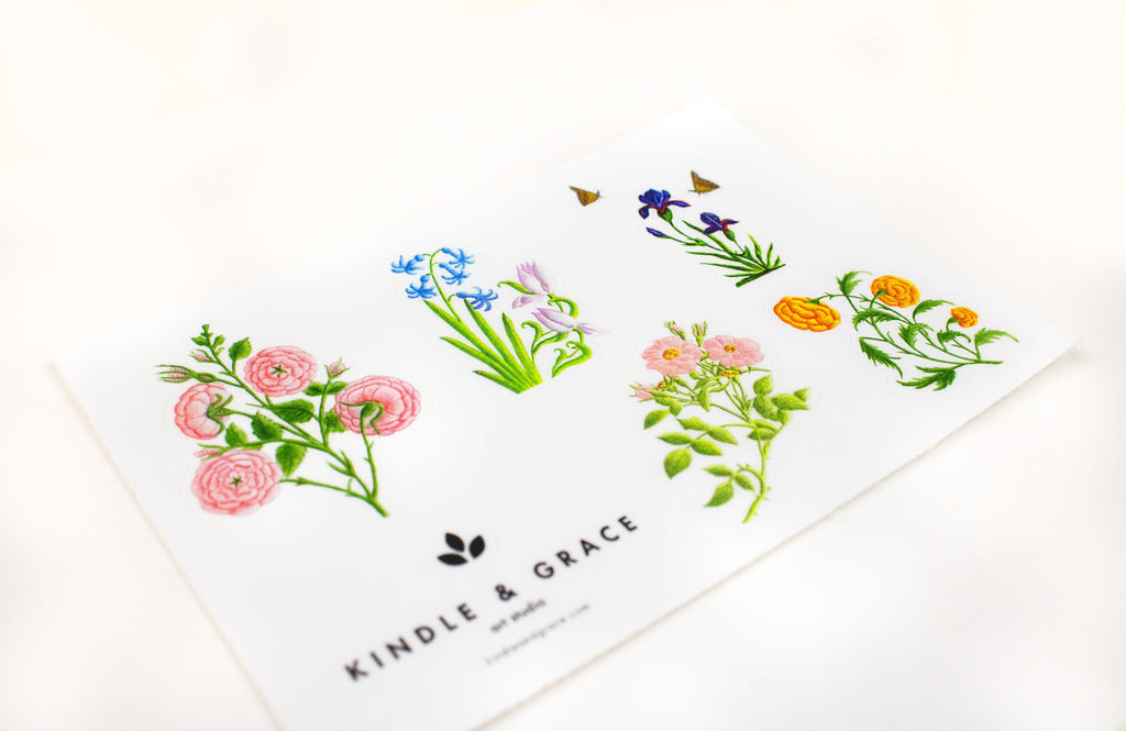 Kannika Art Sticker Sheet Botanical | Sticker Sheet