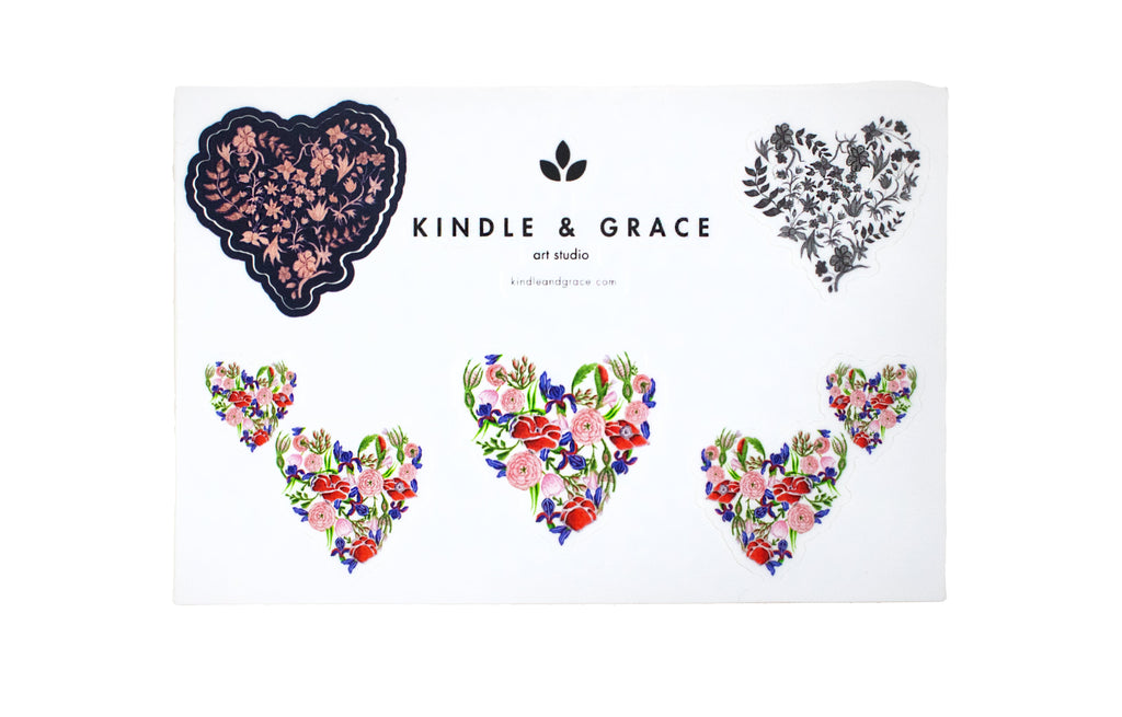 Kannika Art Sticker Sheet Heart | Sticker Sheet