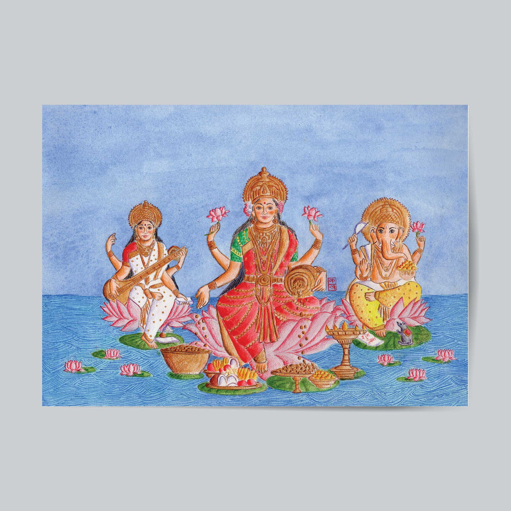 Kannika Art Diwali Puja Poster | Art Print